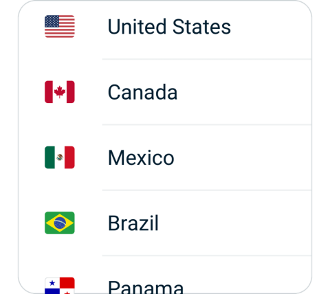 Genshin connect step 2, choose VPN server location